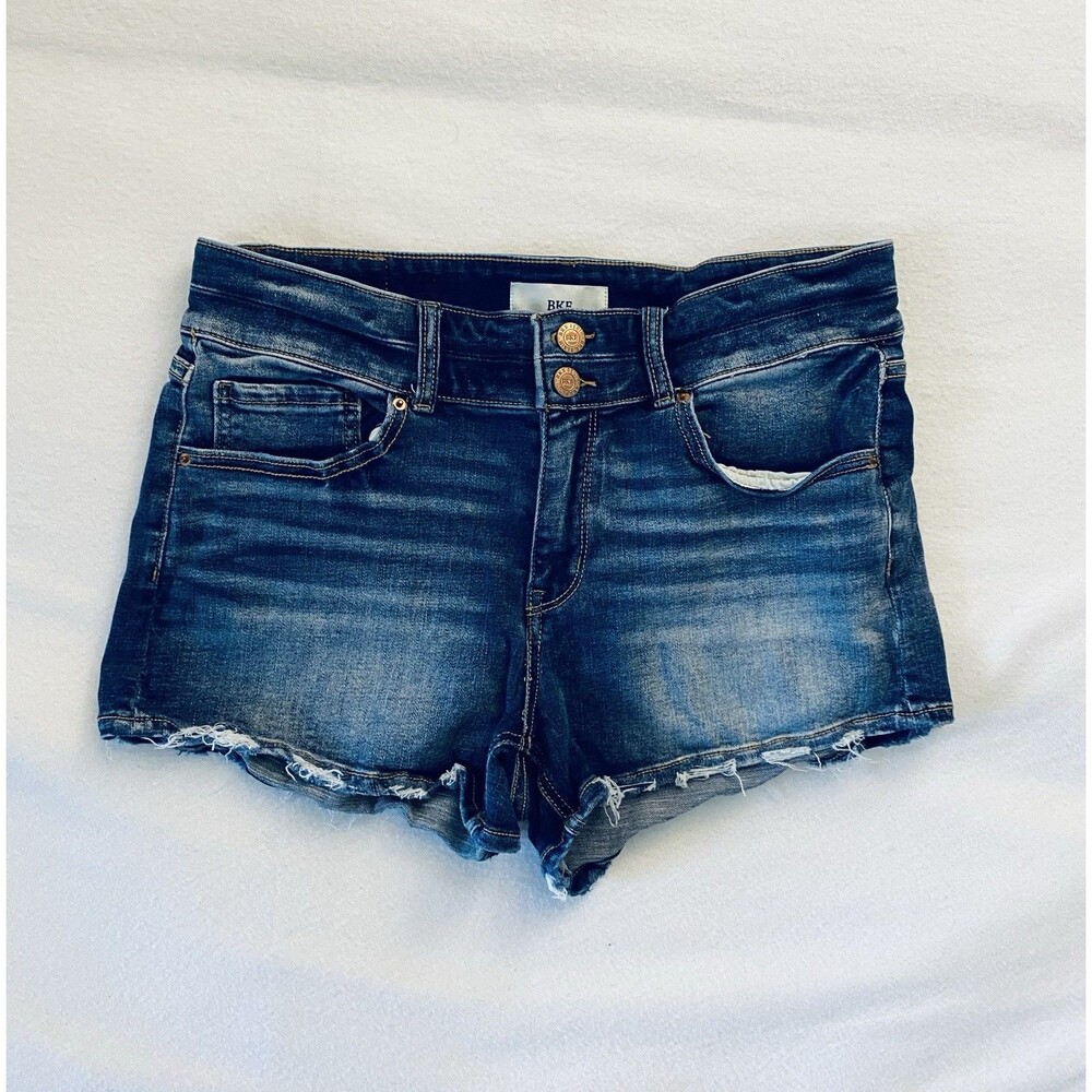 BKE Buckle Payton Denim Cut Off Shorts Womens Sz 31 Distressed Blue Jean Shorts